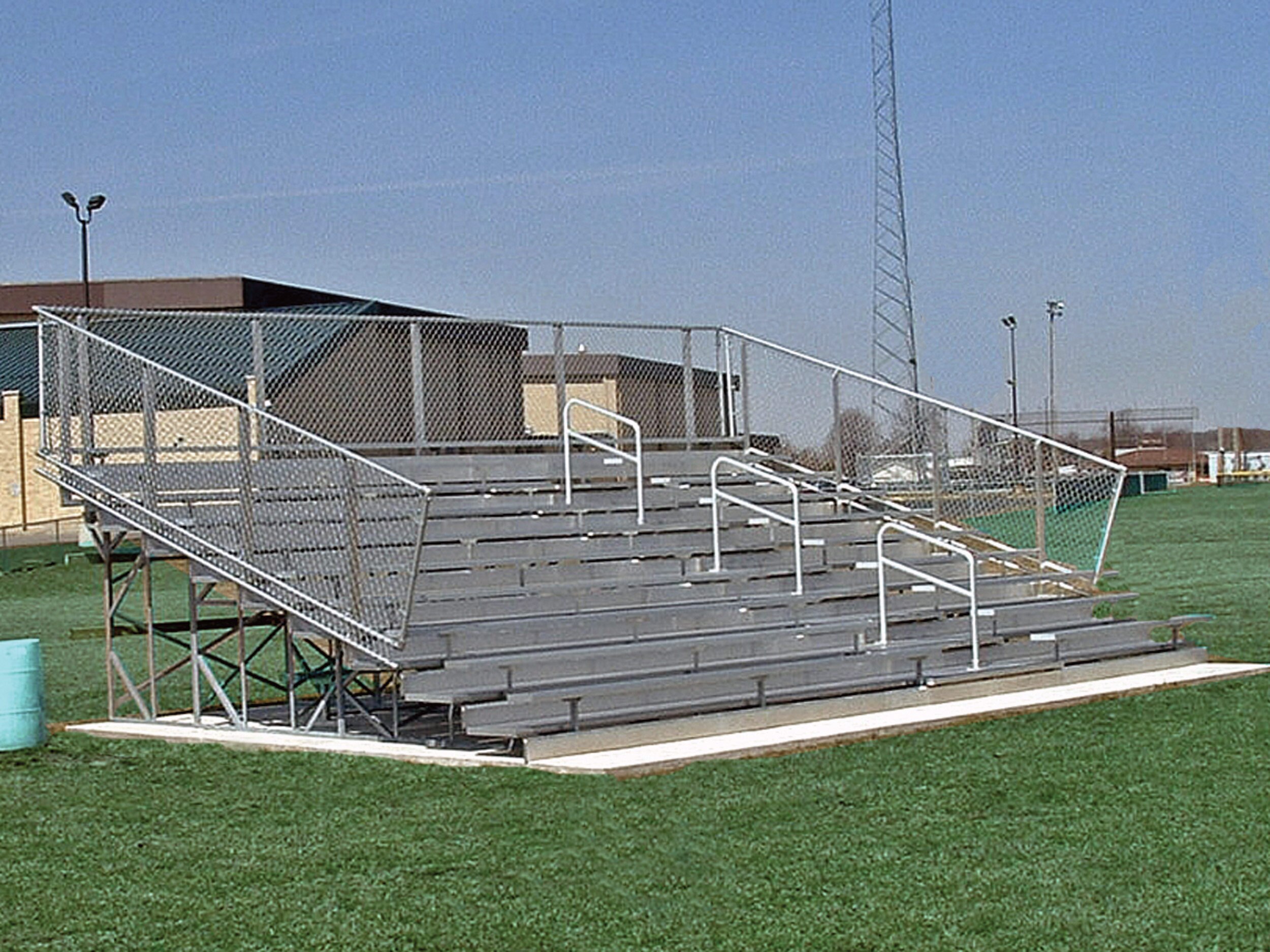 Supreme 5 Row Bleachers Purchase 21ft Supreme Aluminum Bleachers From Trigon Sports