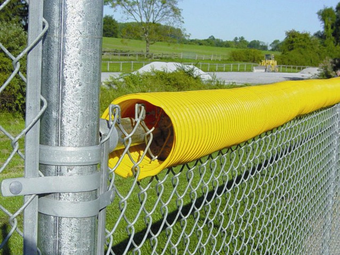 Yellow Baseball Field Fence Caps