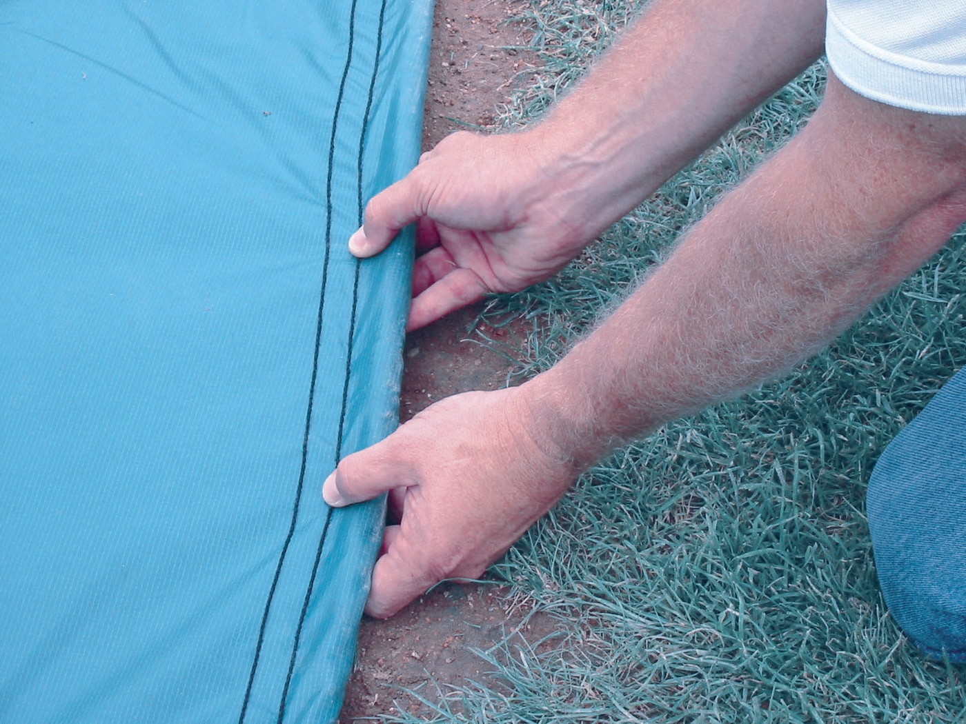 26' Round Baseball Tarp
