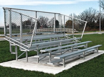 Deluxe 21ft 3-Row Aluminum Bleacher