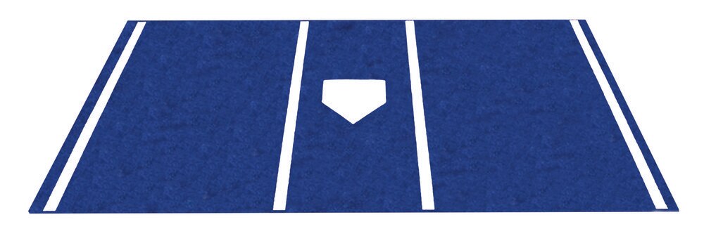 Blue Baseball Home Plate Mat