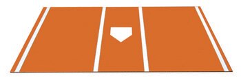 6x12 Orange Home Plate Mat